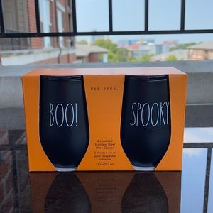 Rae Dunn BOO & SPOOKY insulated wine glass…